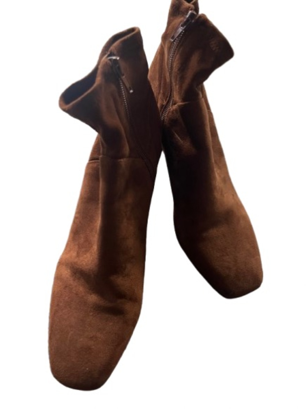 Nine West Women's Faux Camel  Suede Ankle Boots with Side Zip- size 9